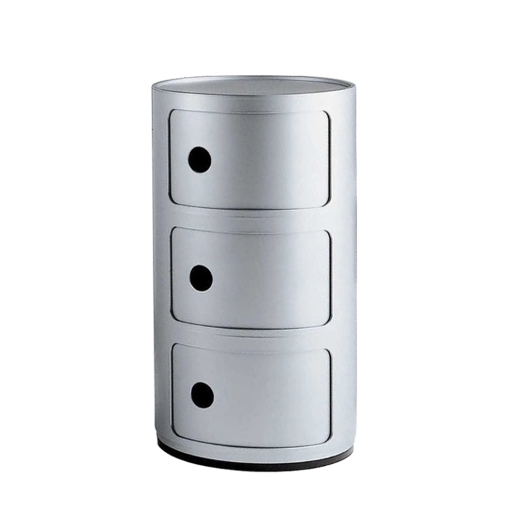Meuble de rangement COMPONIBILI 3 tiroirs Argent KARTELL