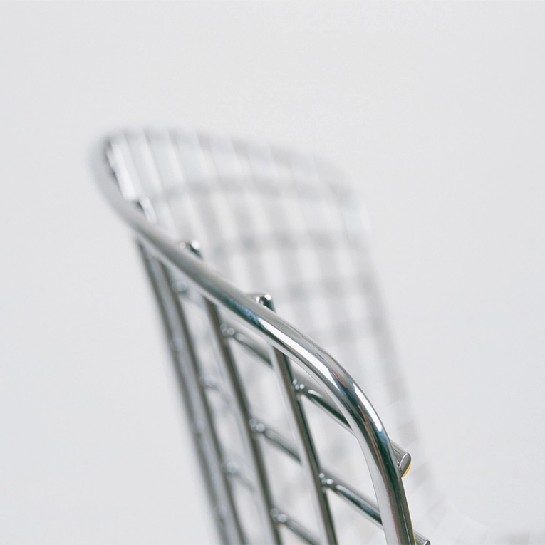 Chaise BERTOIA avec galette d'assise Rouge KNOLL
