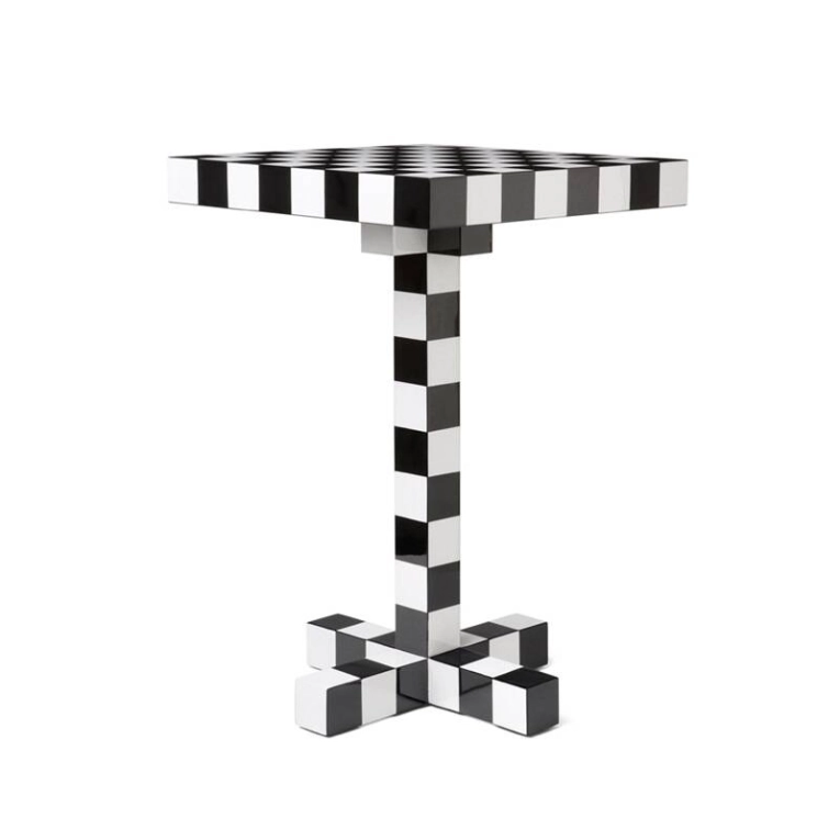 Table d'appoint guéridon CHESS Noir, blanc MOOOI