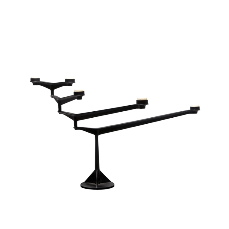 Photophore, bougeoir et bougie Candélabre SPIN TABLE Noir TOM DIXON
