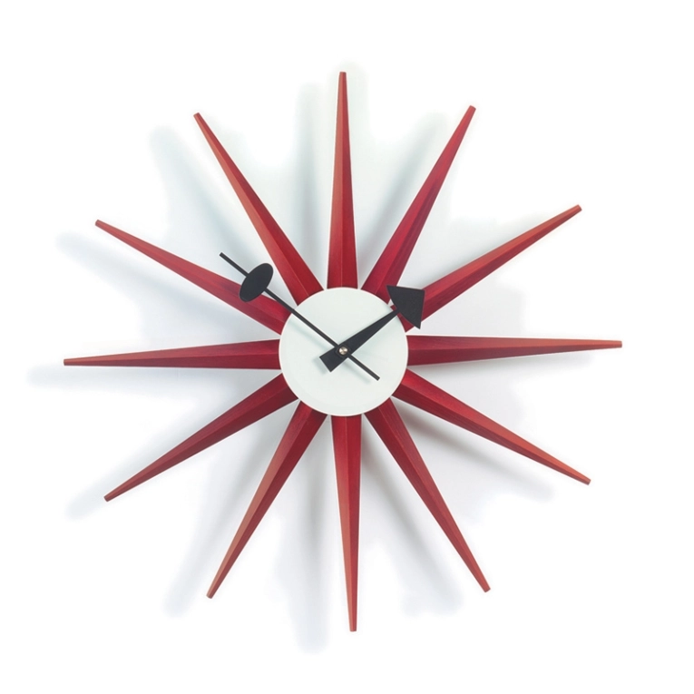 Horloge Horloge SUNBURST CLOCK Rouge VITRA
