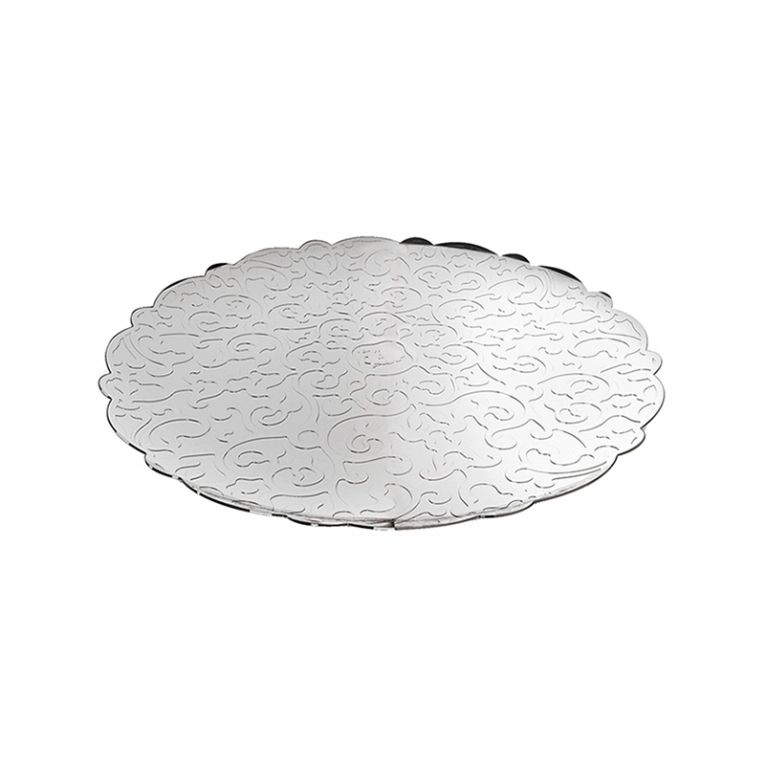 Plateau, plat Plateau rond DRESSED Inox ALESSI
