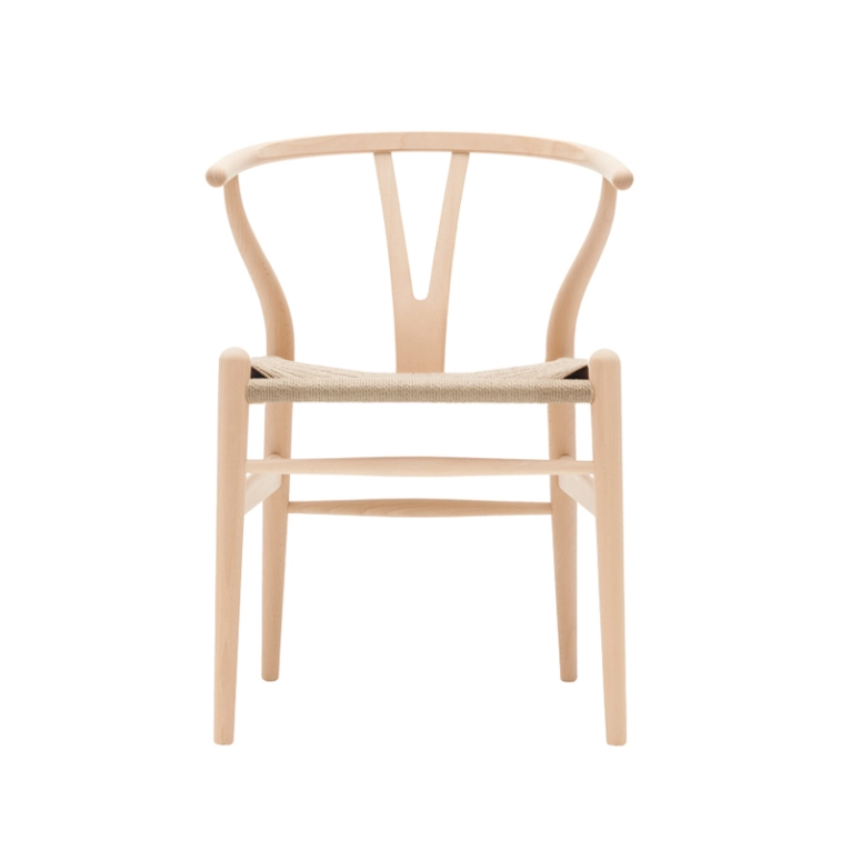 Chaise WISHBONE ARMCHAIR CH24 Hêtre savonné/ corde naturelle CARL HANSEN