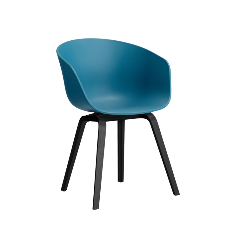 Chaise ABOUT A CHAIR AAC 22 Azure blue HAY