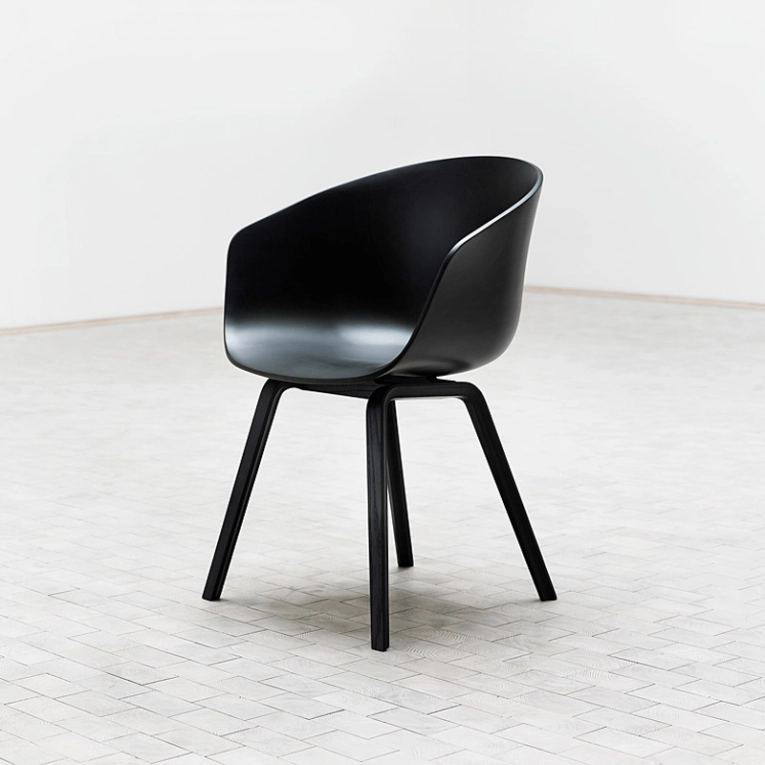 Chaise ABOUT A CHAIR AAC 22 Concrete grey HAY