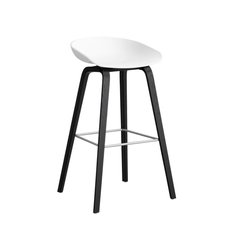 Tabouret haut ABOUT A STOOL AAS 32 H75 Blanc HAY