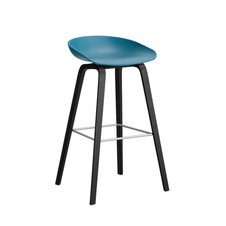 Tabouret haut ABOUT A STOOL AAS 32 H75 Azure blue HAY