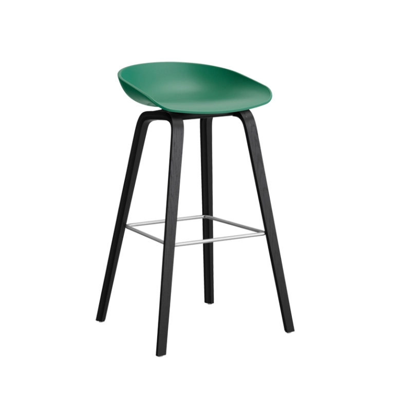 Tabouret haut ABOUT A STOOL AAS 32 H75 Teal green HAY