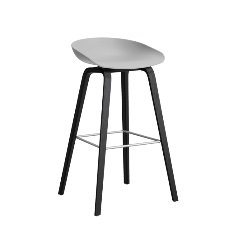 Tabouret haut ABOUT A STOOL AAS 32 H75 Concrete grey HAY