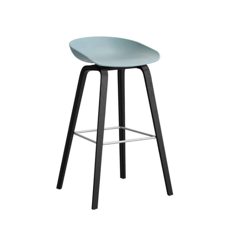 Tabouret haut ABOUT A STOOL AAS 32 H75 Dusty blue HAY