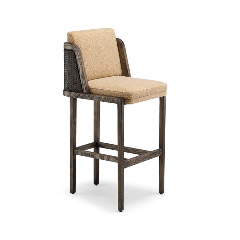 Tabouret haut THRONE Frêne huilé noir / Safire 015 DE LA ESPADA
