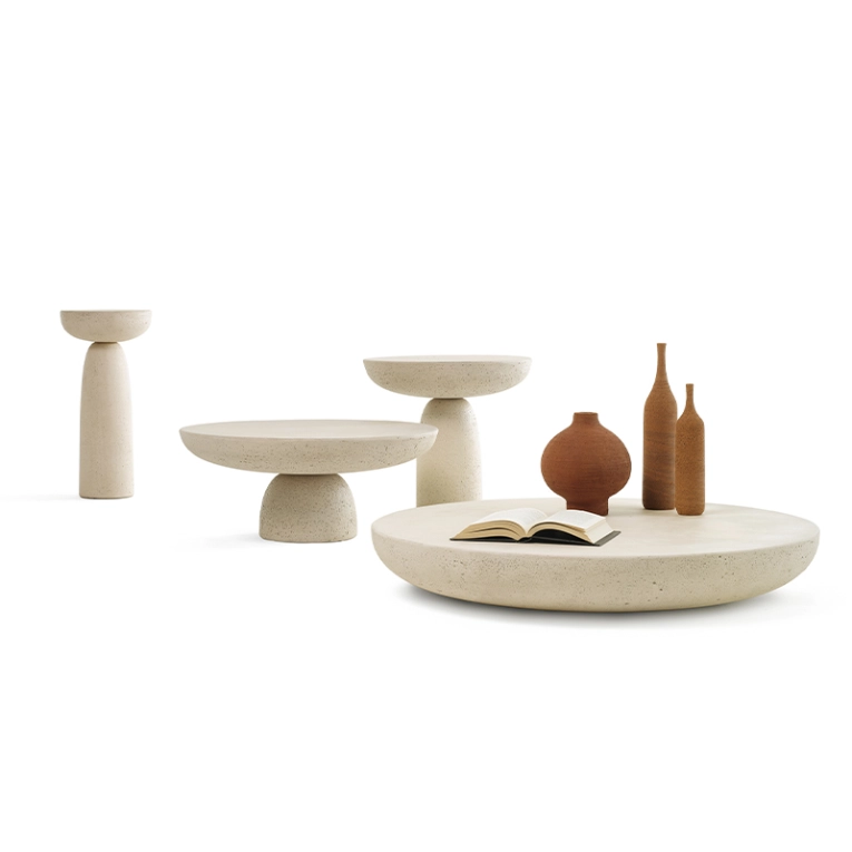 Table basse OLO Ø 100 Ivoire MOGG