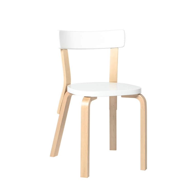 Chaise 69 Blanc/ bouleau ARTEK