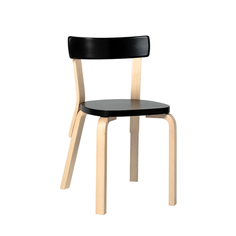 Chaise 69 Bouleau / Noir ARTEK