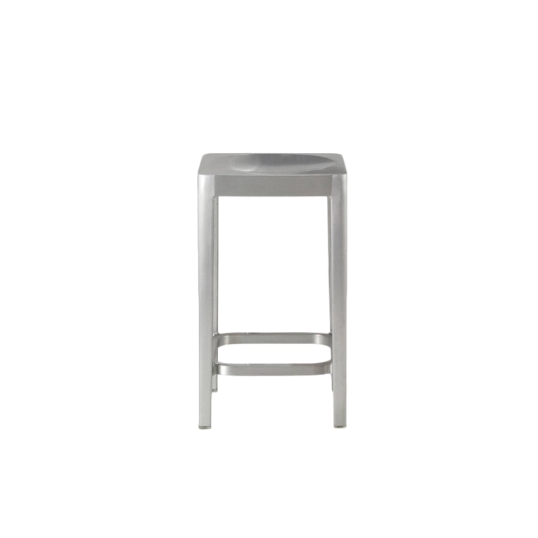 Tabouret haut EMECO BARSTOOL Aluminium brossé EMECO