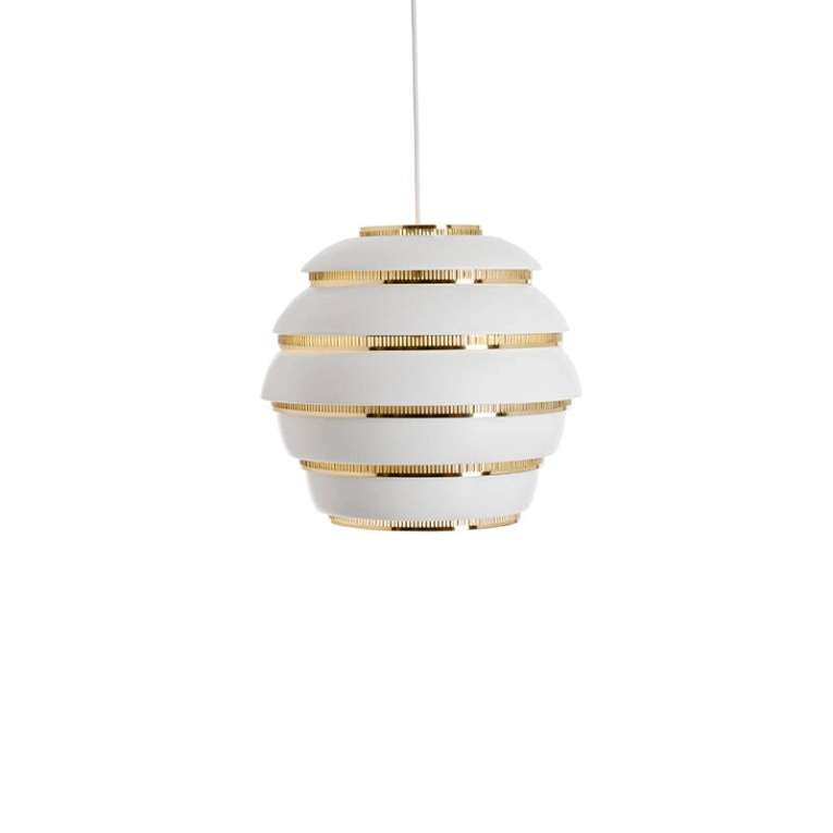Suspension A331 BEEHIVE Blanc/ laiton ARTEK