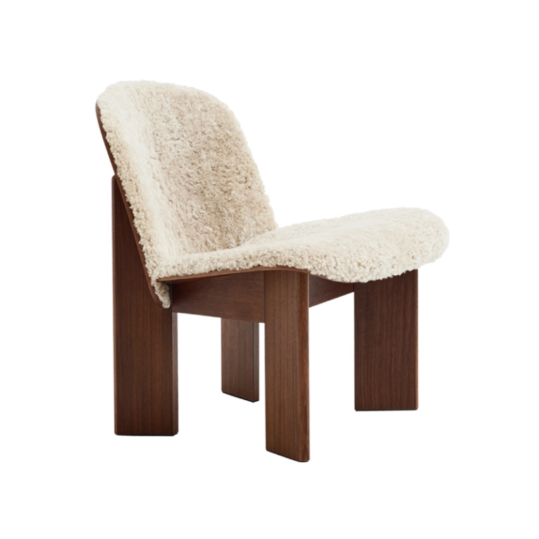 Fauteuil CHISEL SHEEPSKIN Sheepskin Mohawi 21/ noyer HAY