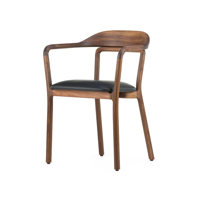 Chaise DUET Cuir noir DE LA ESPADA