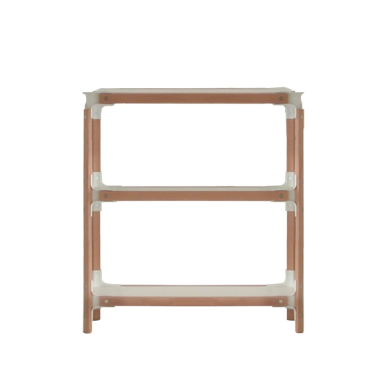 Etagère STEELWOOD SHELVING SYSTEM 3 plateaux 1 module Blanc, bois MAGIS