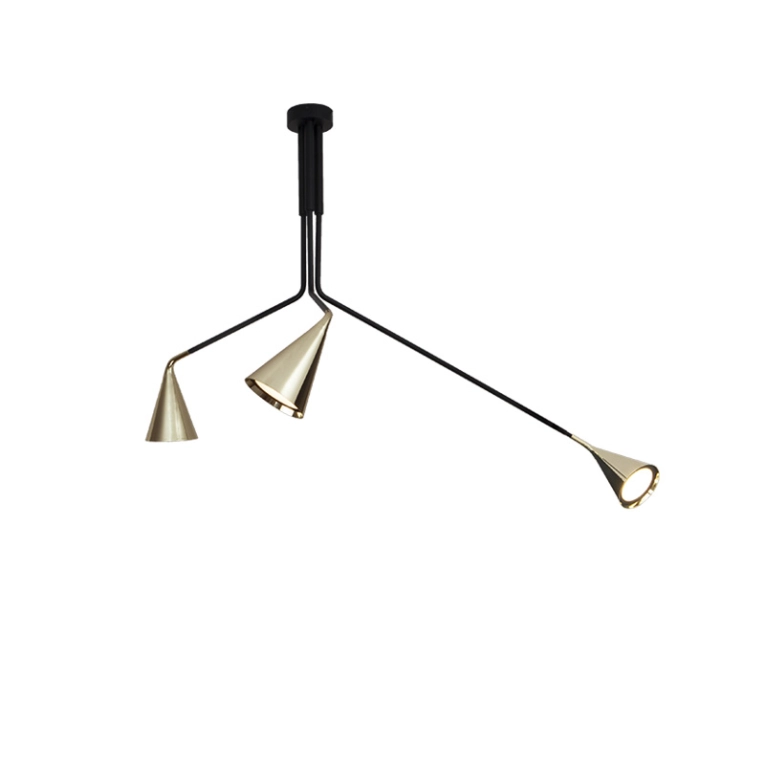 Suspension GORDON 561.13abc Laiton brossé TOOY