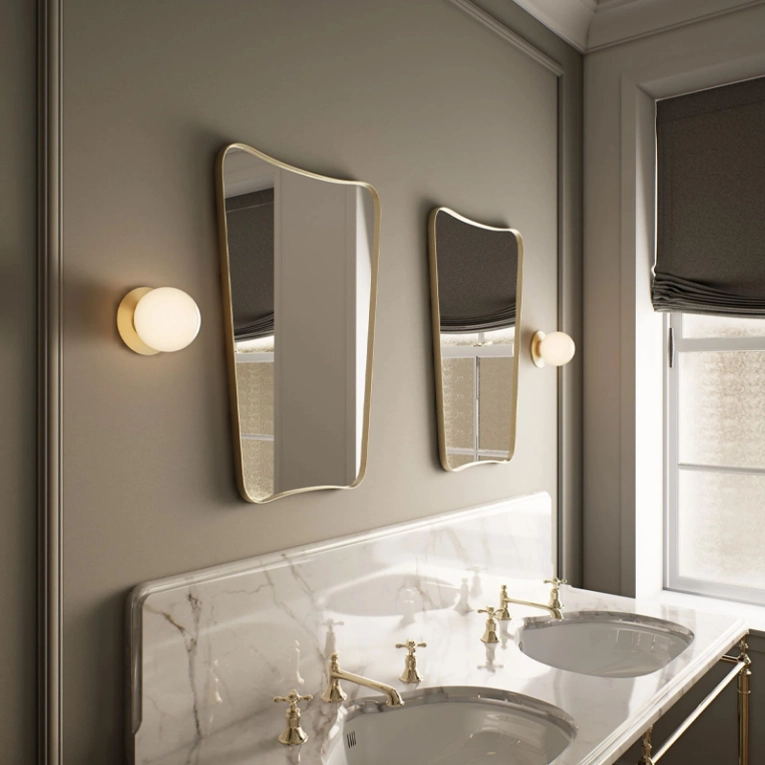 Applique MEZZO FLUSH Large IP44 Laiton satiné CTO LIGHTING