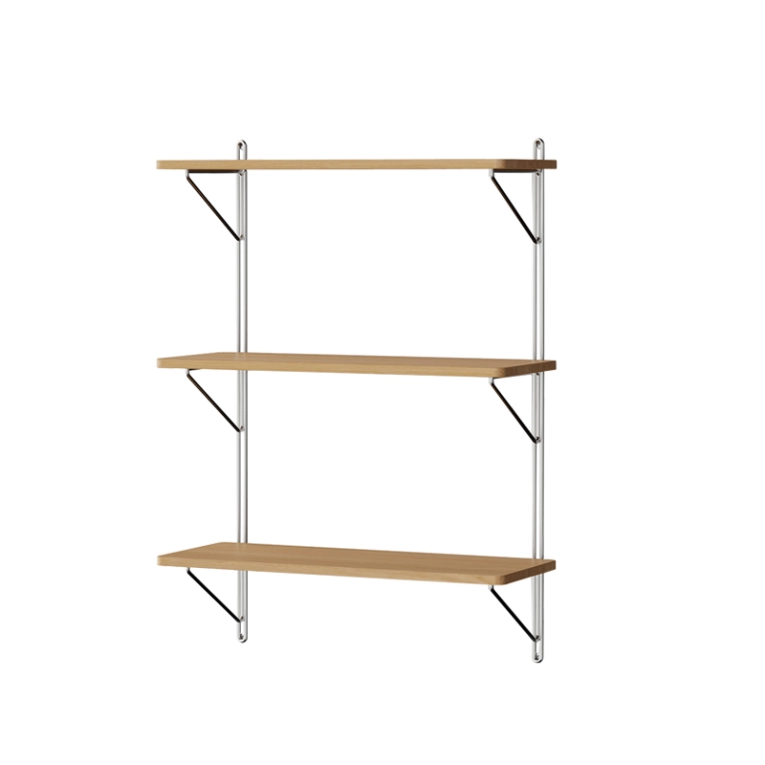 Etagère INLINE WALL H 90 Chêne/ inox NINE