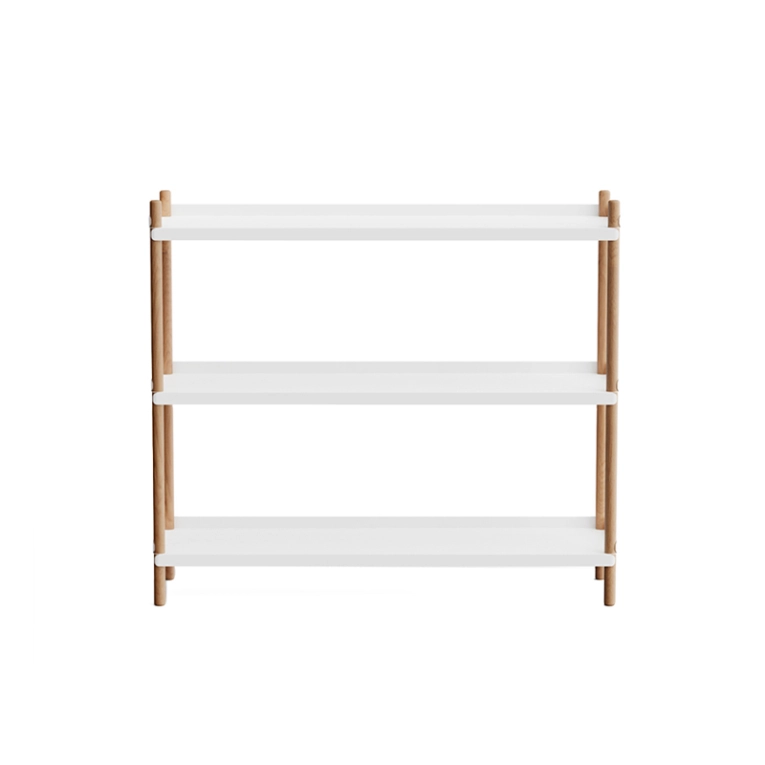 Etagère BOLT 100x88 Blanc/ chêne NINE