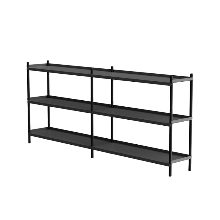Etagère BOLT 200x88 Anthracite/ chêne noir NINE