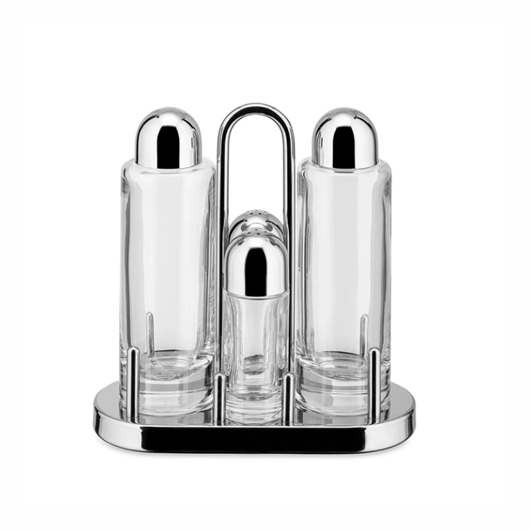 Accessoire de cuisine Service Huile, vinaigre, sel et poivre 5070 Inox ALESSI