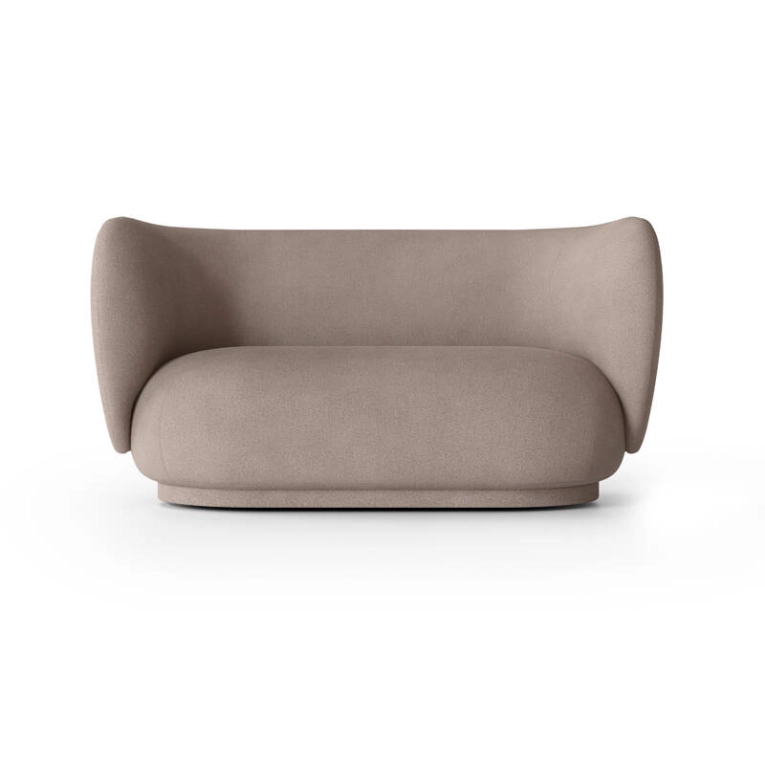 Canapé RICO 2 places Brossé Gris chaud FERM LIVING