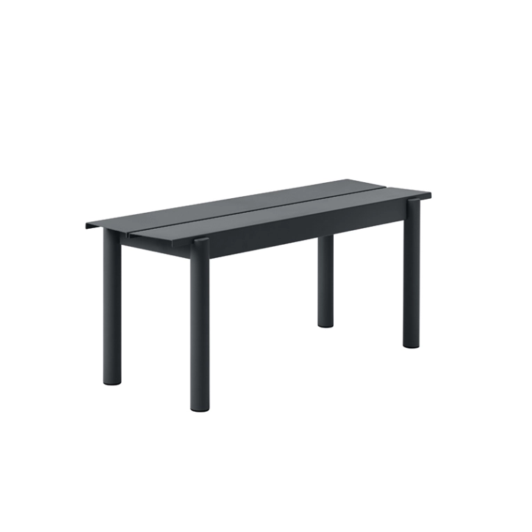 Banc LINEAR STEEL Noir MUUTO