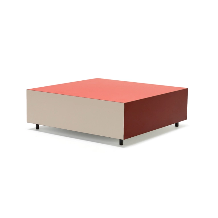 Table basse BLOC 85x85 Rouge, bordeaux, argile  ESTABLISHED & SONS