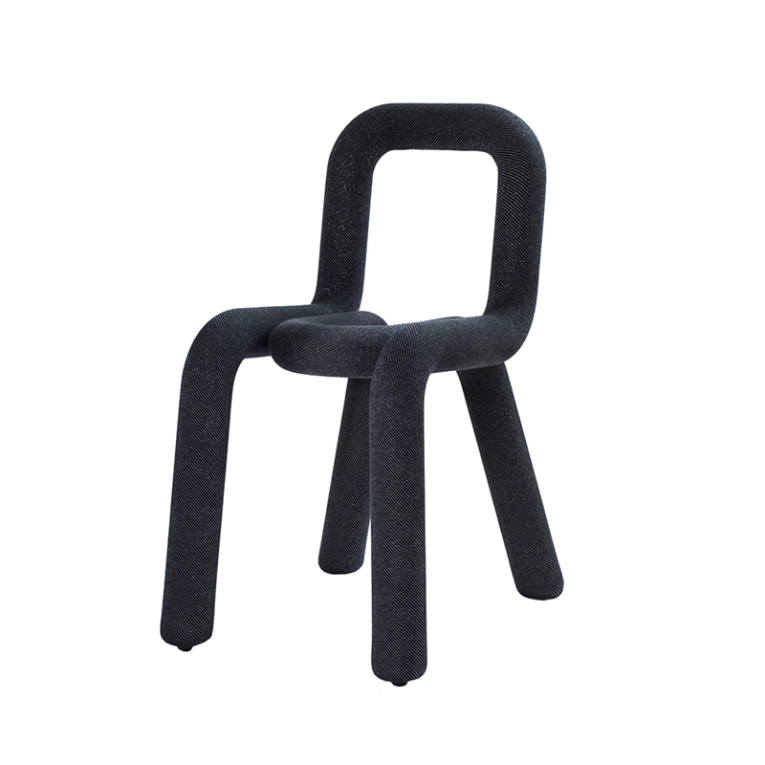 Chaise BOLD Bleu pailleté MOUSTACHE