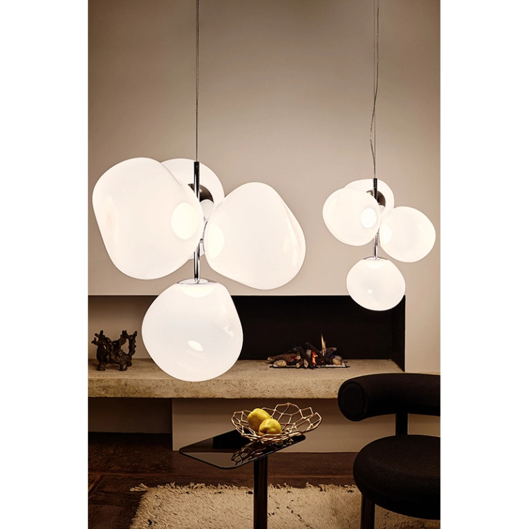 Suspension MELT CHANDELIER SMALL Opalin/ Or TOM DIXON