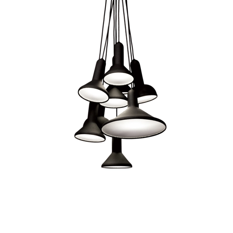 Suspension TORCH BUNCH S10 Noir / câble noir  ESTABLISHED & SONS