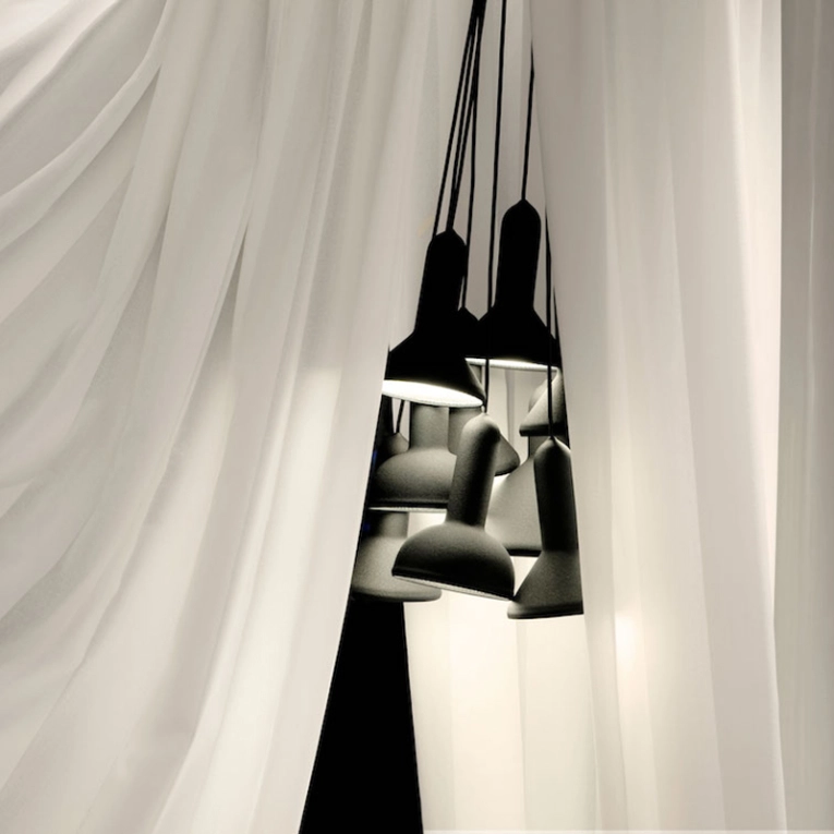 Suspension TORCH BUNCH S10 Rouge / câble rouge ESTABLISHED & SONS