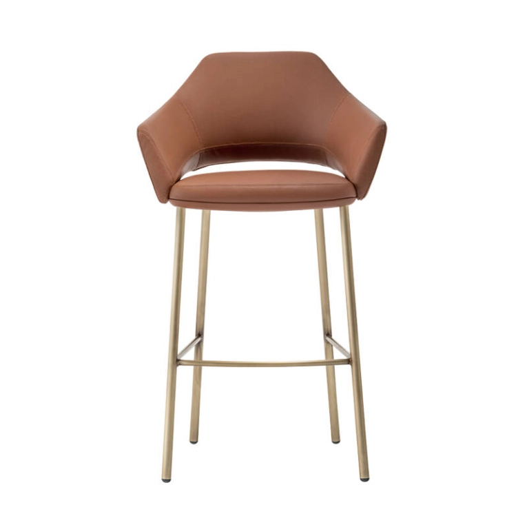 Tabouret haut VIC METAL 648 Marron PTE PEDRALI