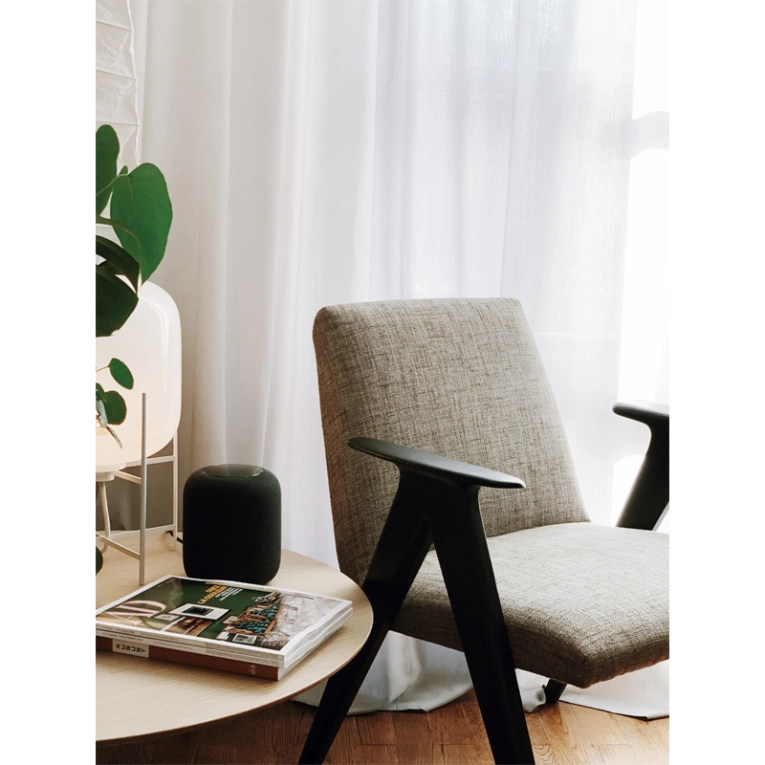 Fauteuil LIBERA Gris chiné/ noir STUA