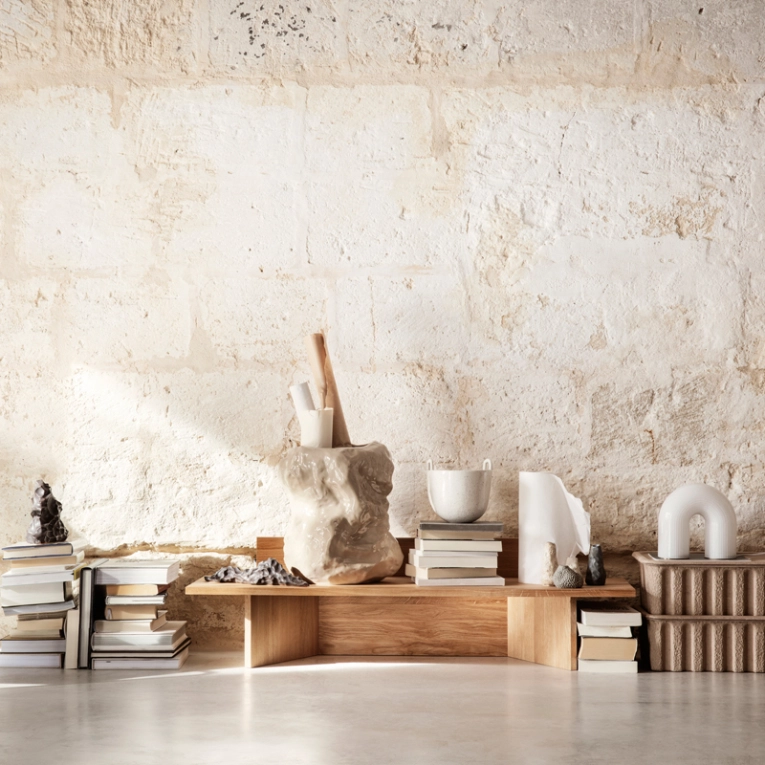 Banc OBLIQUE Chêne FERM LIVING