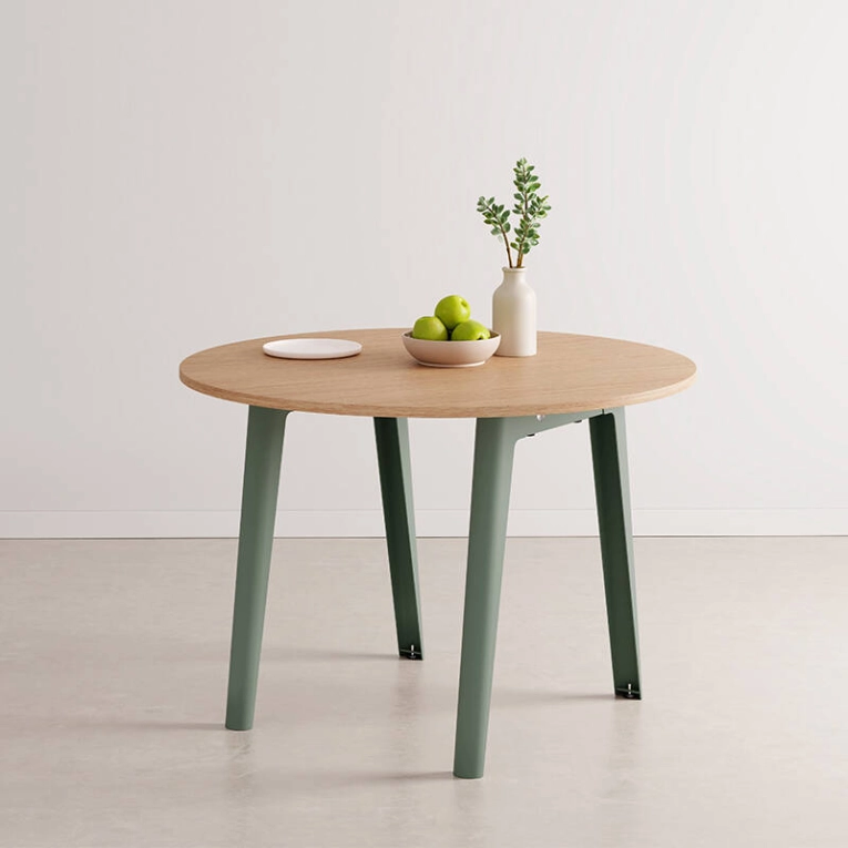 Table NEW MODERN Chêne Ø 110 Gris Eucalyptus TIPTOE