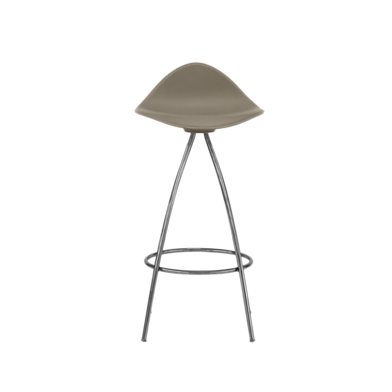 Tabouret haut ONDA Taupe/ chrome STUA