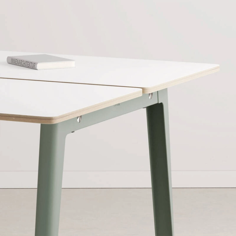 Bench Bench NEW MODERN 4 places Stratifié Blanc Gris Eucalyptus TIPTOE