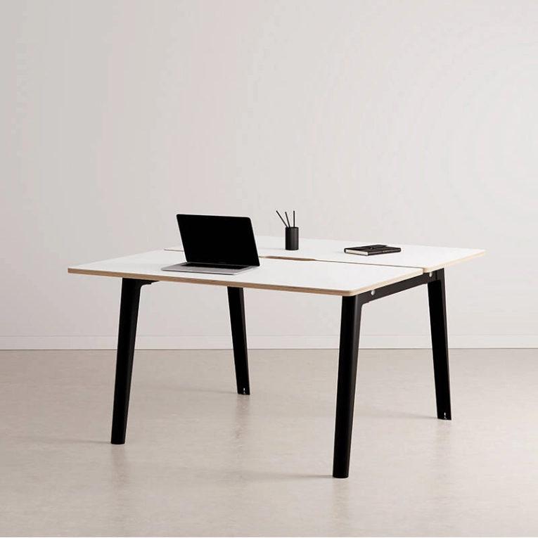 Bench Bench NEW MODERN 2 places Stratifié Blanc Noir graphite TIPTOE