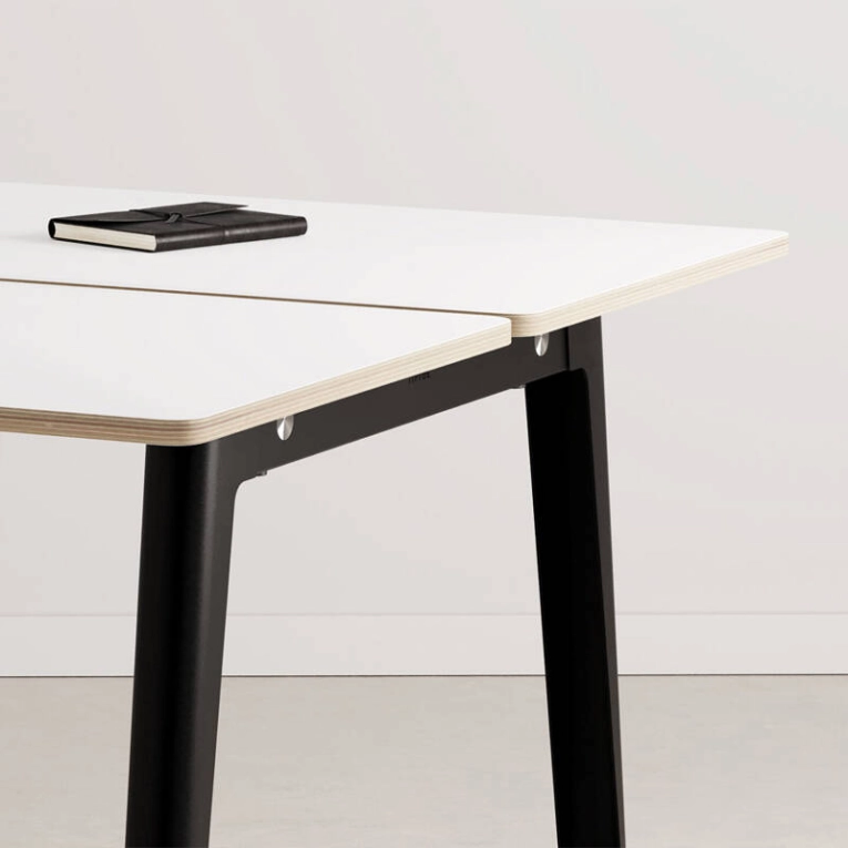 Bench Bench NEW MODERN 2 places Stratifié Blanc Noir graphite TIPTOE