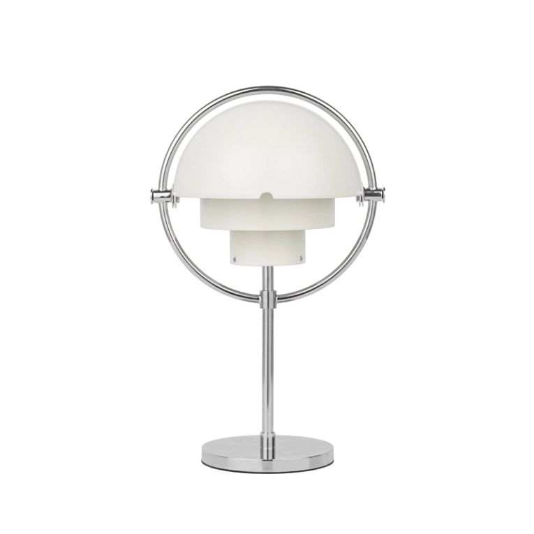 Lampe à poser MULTI-LITE Portable Chrome/ blanc GUBI