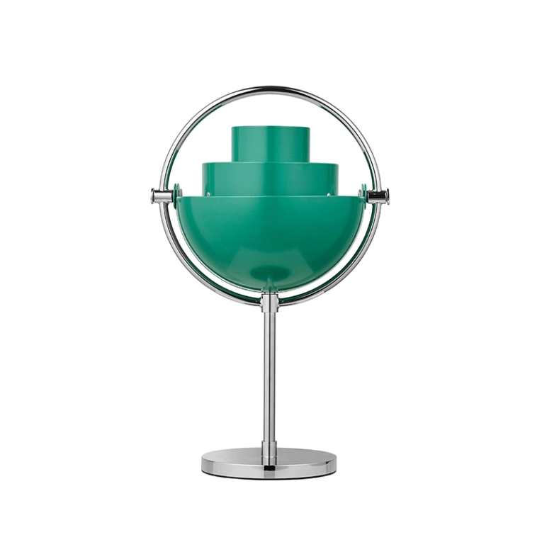 Lampe à poser MULTI-LITE Portable Chrome/ vert sarcelle GUBI