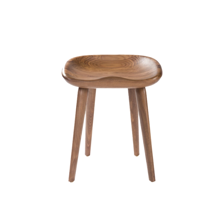 Tabouret TRACTOR STOOL H 43 Noyer BASSAMFELLOWS