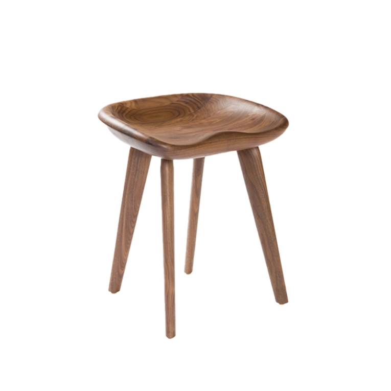 Tabouret TRACTOR STOOL H 43 Noyer BASSAMFELLOWS