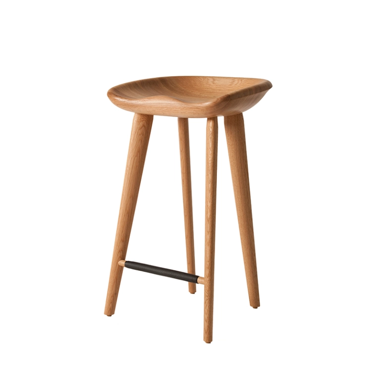 Tabouret haut TRACTOR STOOL H 63 Chêne BASSAMFELLOWS