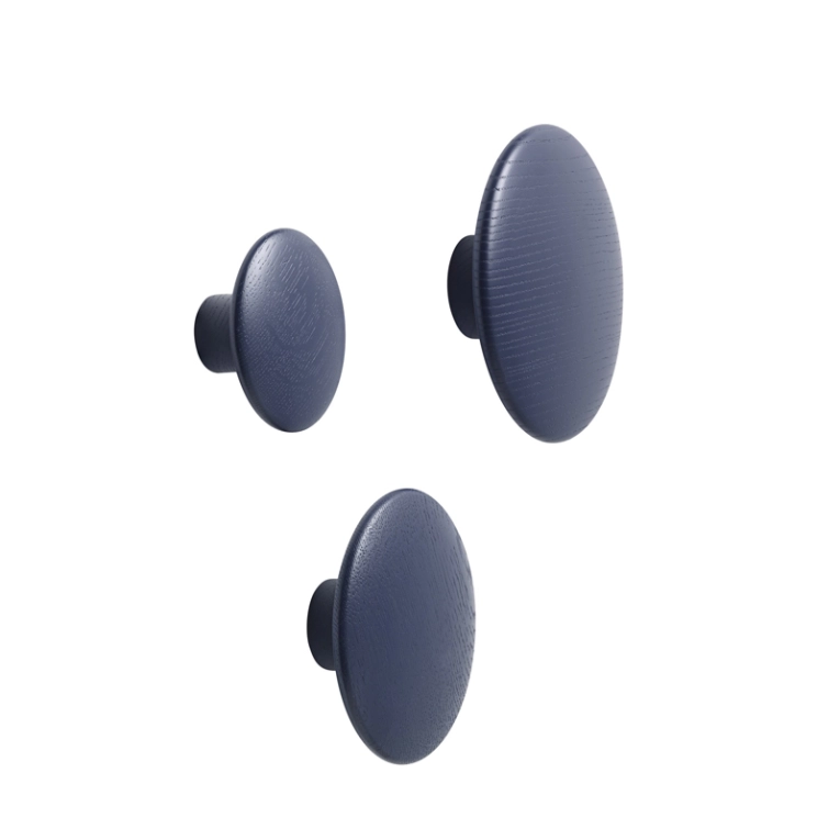 Patère Design Patère DOTS Ø 6,5 Bleu nuit MUUTO